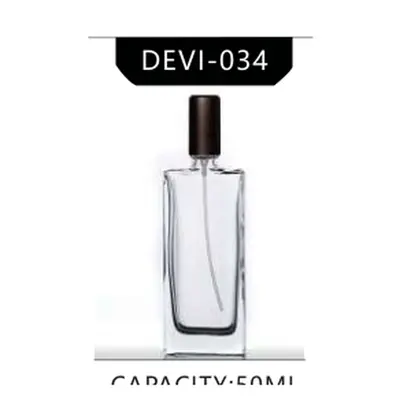 Chai nước hoa thủy tinh chữ nhật cao 50ml (DEVI-034) – mã NXG0029
