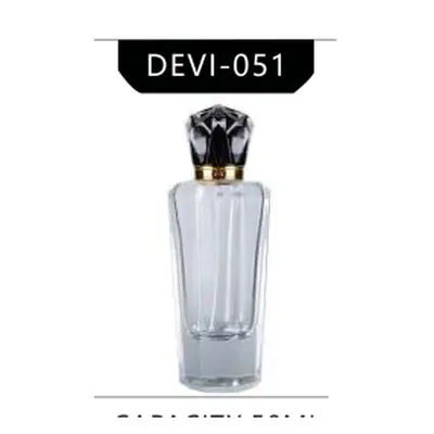 Chai nước hoa thủy tinh trụ lăng nắp hoa (DEVI-051) – mã NXG0041