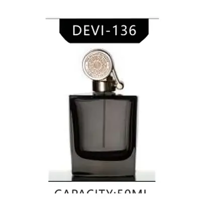 Chai nước hoa thủy tinh đen nắp chạm 50ml (DEVI-136) – mã NXG0112