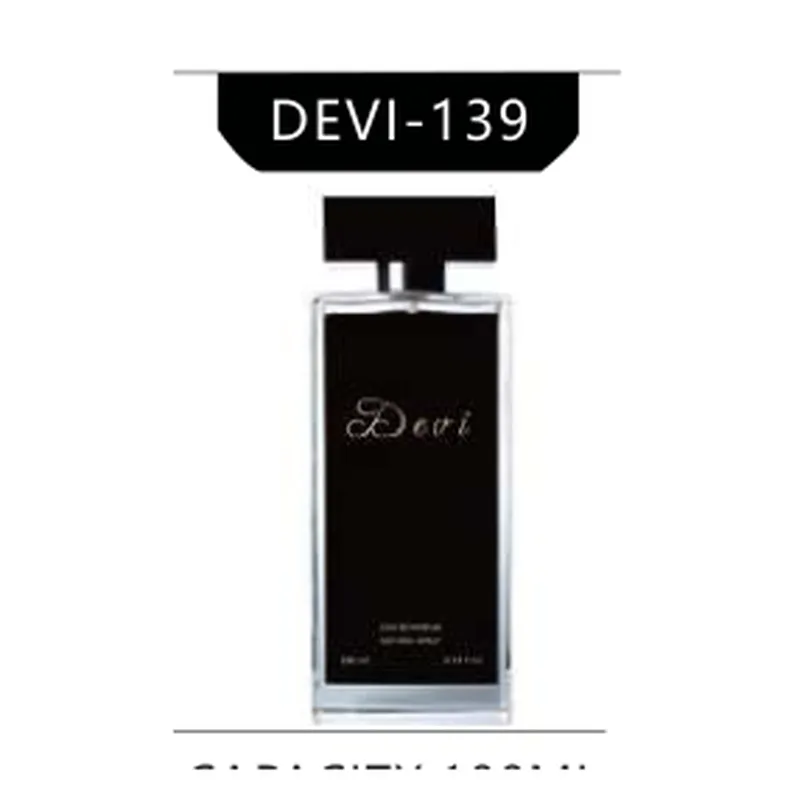 Chai nước hoa thủy tinh đen chữ nhật (DEVI-139) – mã NXG0115