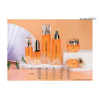 Bộ chai + hũ thủy tinh hồng nắp bạc – ảnh 2