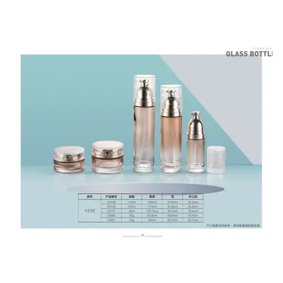 Bộ chai + hũ thủy tinh hồng dáng lượn – ảnh 2