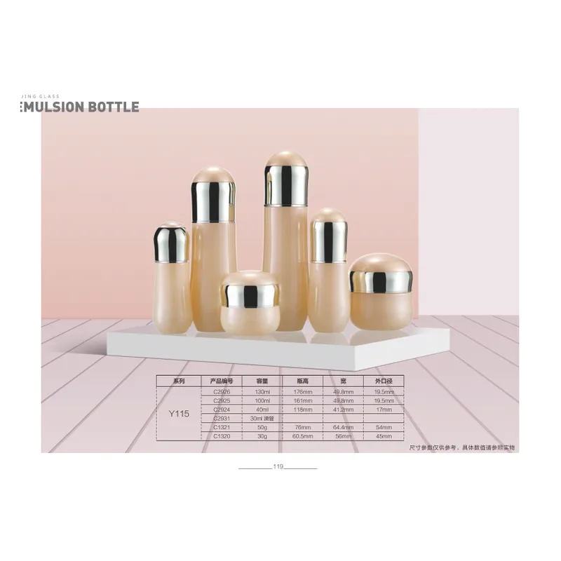 Bộ chai + hũ thủy tinh champagne vai tròn nắp vàng – mã NXG0195