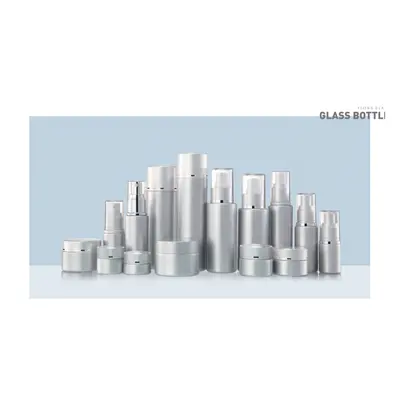 Bộ chai + hũ thủy tinh mạ bạc – mã NXG0203