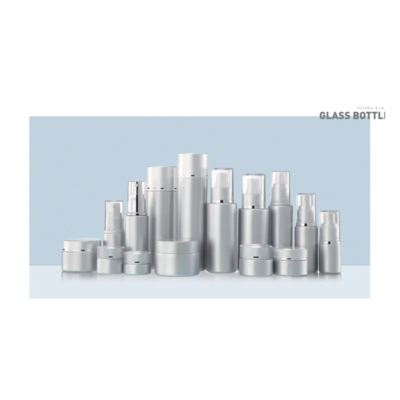 Bộ chai + hũ thủy tinh mạ bạc – mã NXG0203