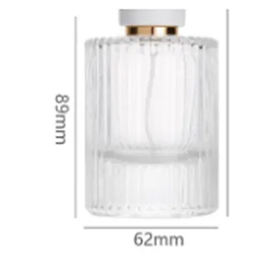 Chai nước hoa thủy tinh vân sọc nắp trắng 89mm – mã NXG0344