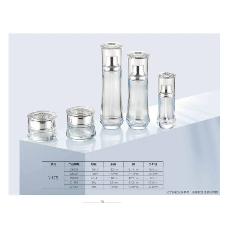 Bộ chai + hũ thủy tinh trong nắp bạc – mã NXG0419