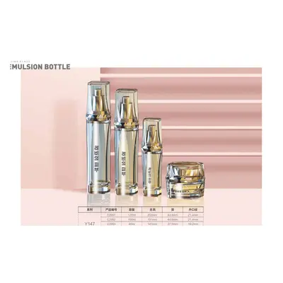 Bộ chai + hũ thủy tinh vàng kim 100ml – mã NXG0426