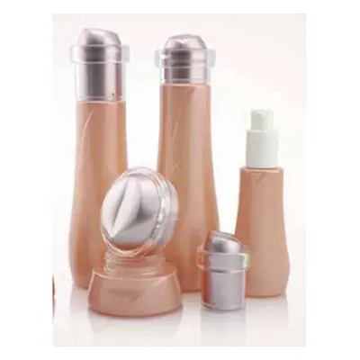 Bộ chai + hũ thủy tinh hồng cam 120ml – mã NXG0438