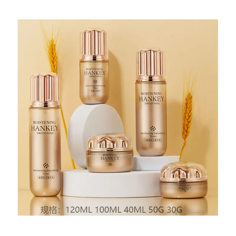 Bộ chai + hũ thủy tinh vàng đồng nắp hoa văn – mã NXG0468