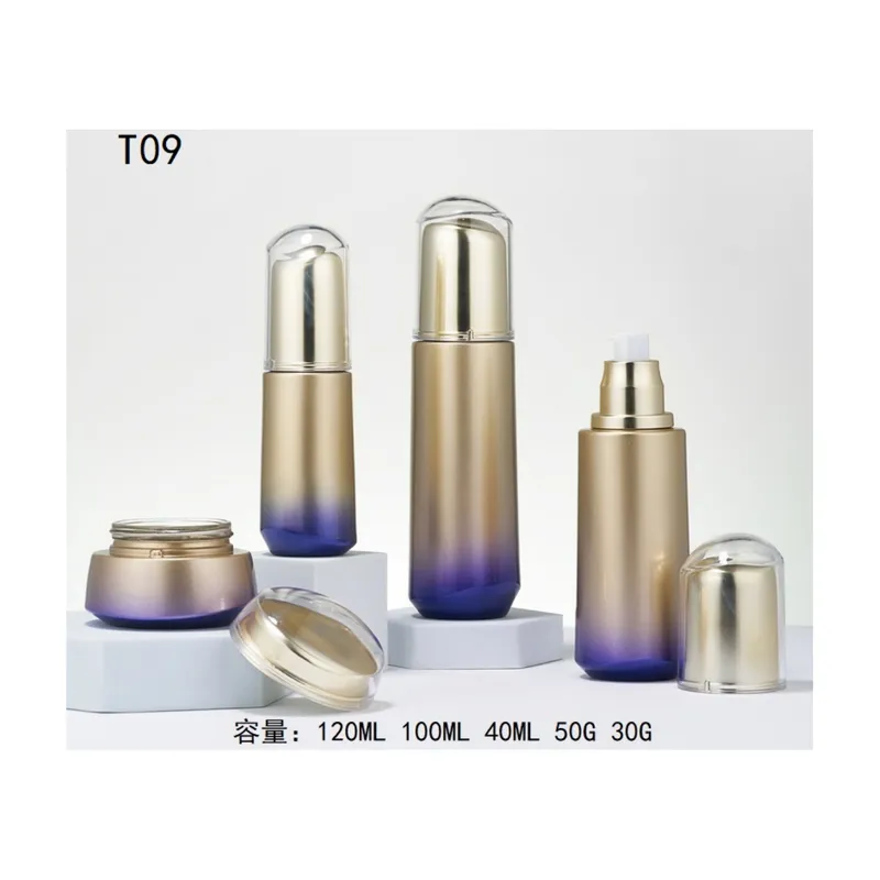 Bộ chai + hũ thủy tinh vàng tím chuyển màu T09 – mã NXG0474
