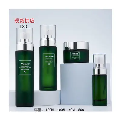 Bộ chai + hũ thủy tinh xanh lục đậm T30 – mã NXG0506
