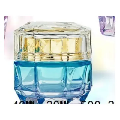 Bộ chai + hũ thủy tinh xanh ngọc đa giác T39 – ảnh 3