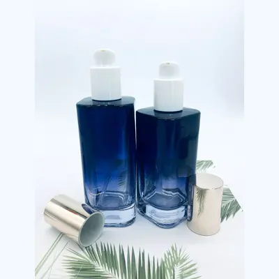 Bộ chai xịt thủy tinh + hũ kem xanh navy nắp bạc 120ml – ảnh 5