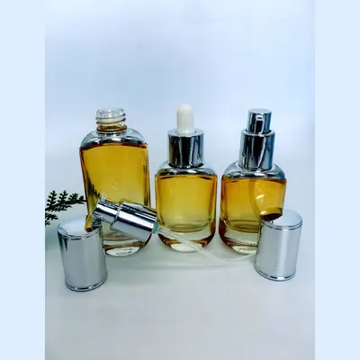 Bộ chai xịt thủy tinh + hũ kem vàng trong nắp bạc 50ml – ảnh 5