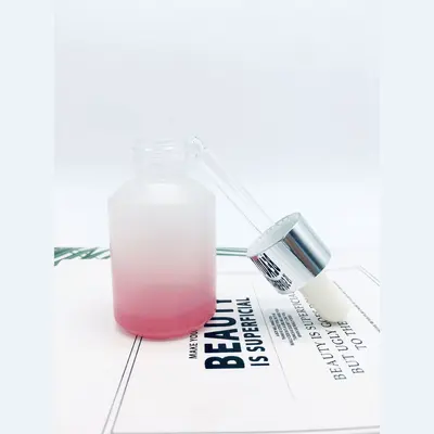 Chai serum thủy tinh hồng chuyển màu 30ml – ảnh 2