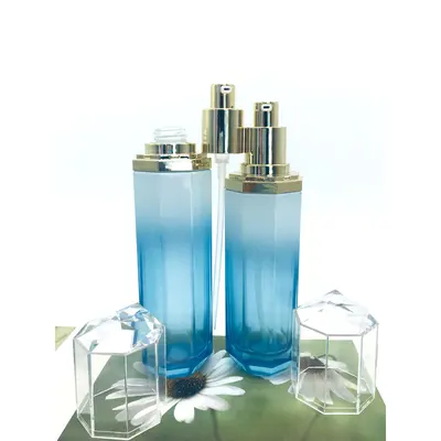 Bộ chai xịt thủy tinh + hũ kem xanh baby nắp vàng 120ml – ảnh 2
