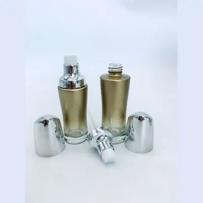 Bộ chai thủy tinh vàng champagne 120/100/40ml – ảnh 4