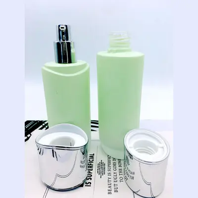 Bộ chai xịt thủy tinh + hũ kem xanh mint nắp bạc 120ml – mã NXG0630
