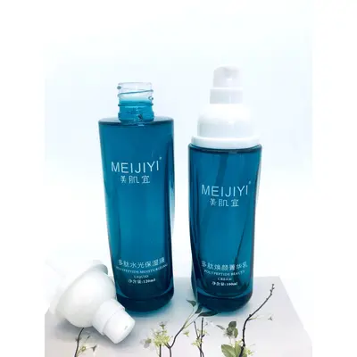 Bộ chai xịt thủy tinh + hũ kem xanh ngọc đậm 120ml – ảnh 4
