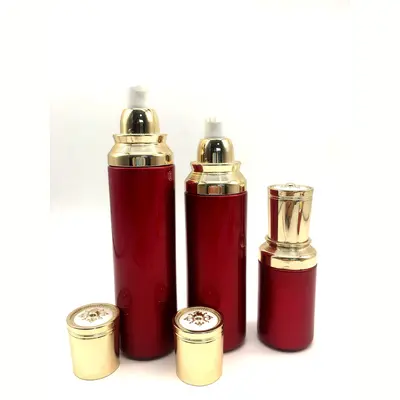 Bộ chai xịt thủy tinh + hũ kem đỏ nắp vàng 120ml – ảnh 2