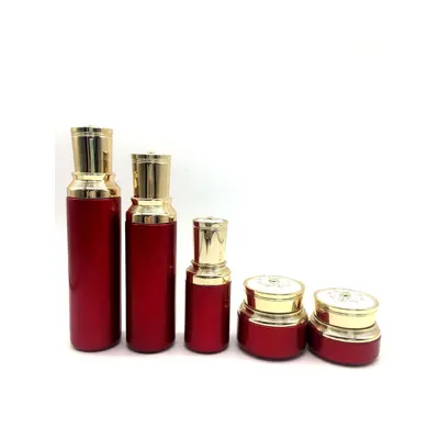 Bộ chai xịt thủy tinh + hũ kem đỏ nắp vàng 120ml – ảnh 5