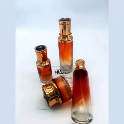 Bộ chai xịt thủy tinh + hũ kem cam đỏ chuyển màu 120ml – ảnh 4
