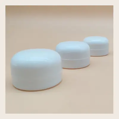 Hũ mặt nạ nắp tròn trắng miệng rộng – mã NXH0002
