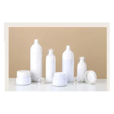 Bộ chai lotion và hũ kem nhựa trắng – mã NXH0009