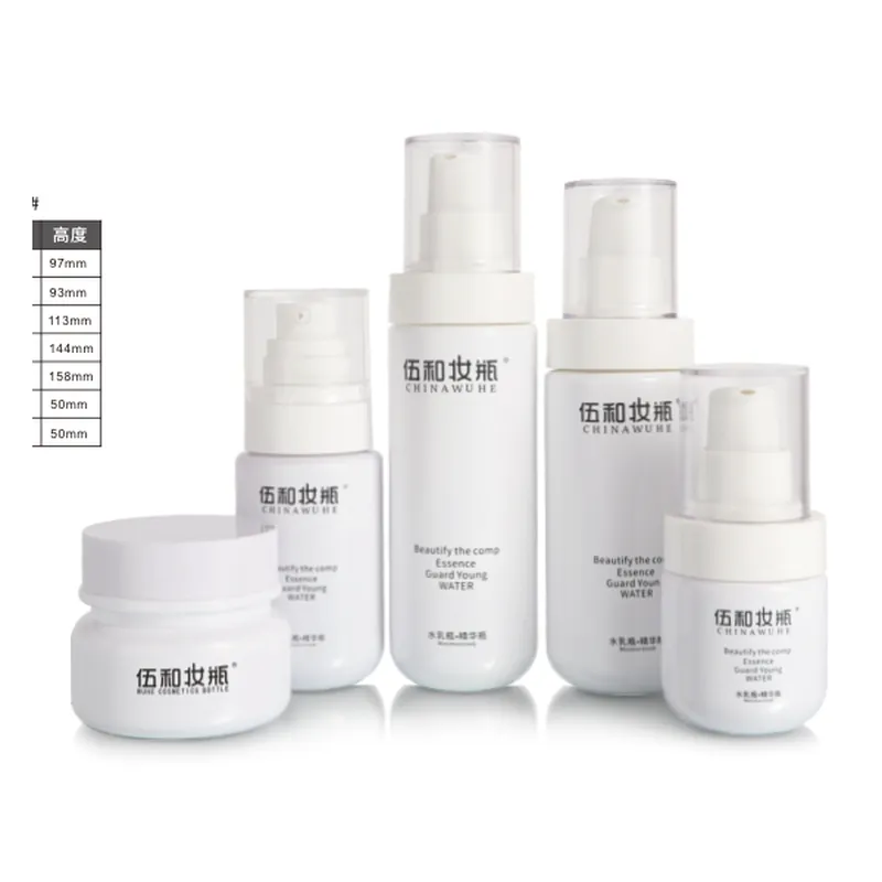 Bộ chai + hũ acrylic trắng sữa – mã NXH0033