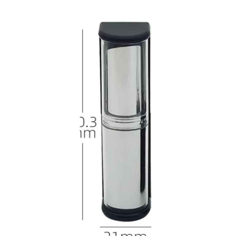 Vỏ son thỏi mạ bạc nắp đen – mã NXM0009