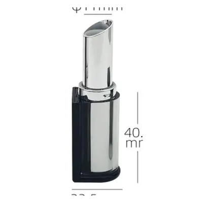 Vỏ son thỏi vuông đen – bạc 40mm – ảnh 3