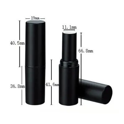 Vỏ son thỏi tròn đen nhám – mã NXM0058