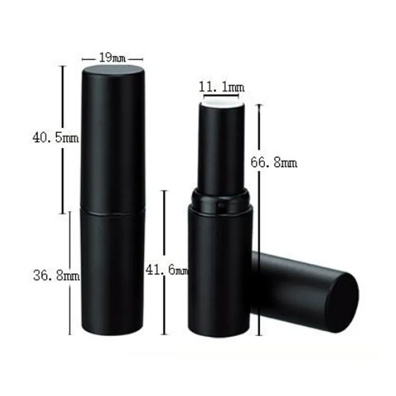 Vỏ son thỏi tròn đen nhám – mã NXM0058