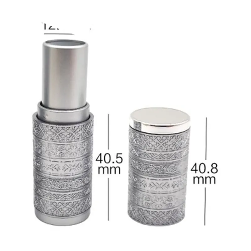 Vỏ son thỏi bạc chạm hoa văn – mã NXM0122