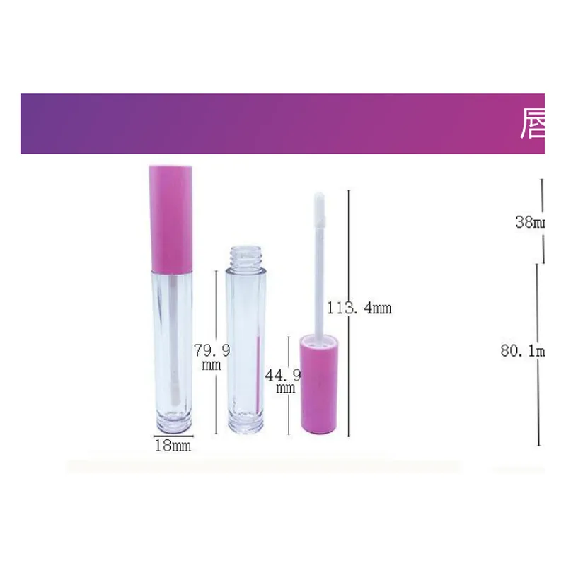 Vỏ son kem trong nắp hồng 6ml – mã NXM0140