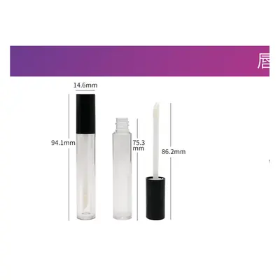 Vỏ son bóng tròn nắp đen 2.5ml (94mm) – mã NXM0223