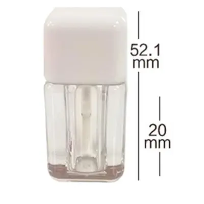 Vỏ son bóng vuông nắp trắng 4ml – mã NXM0250