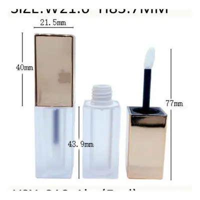 Vỏ son bóng vuông nắp đồng 5ml (YSX-C13) – mã NXM0265