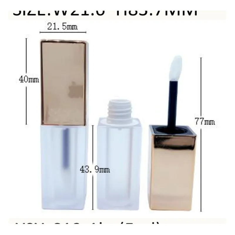 Vỏ son bóng vuông nắp đồng 5ml (YSX-C13) – mã NXM0265