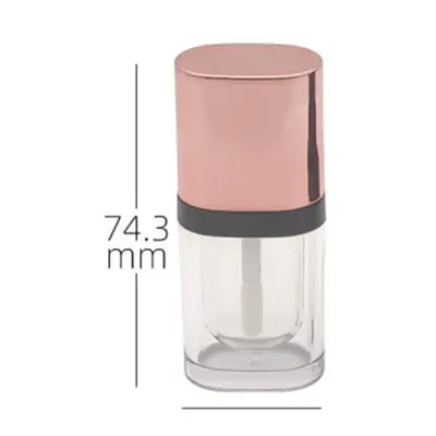 Vỏ son bóng nắp vàng hồng vuông bo 3ml – ảnh 1