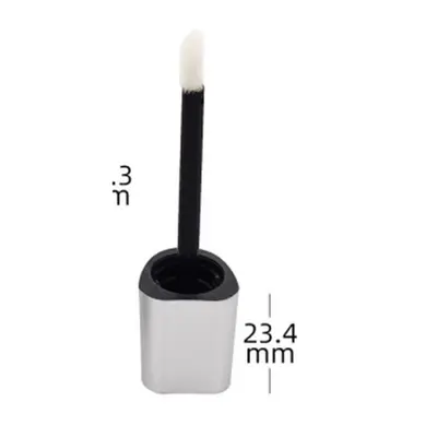 Vỏ son bóng nắp vuông bạc cọ đen – mã NXM0278