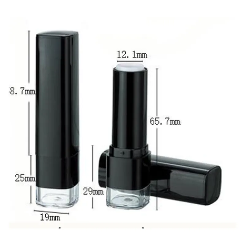 Vỏ son dưỡng vuông đen 3.5g – mã NXM0375
