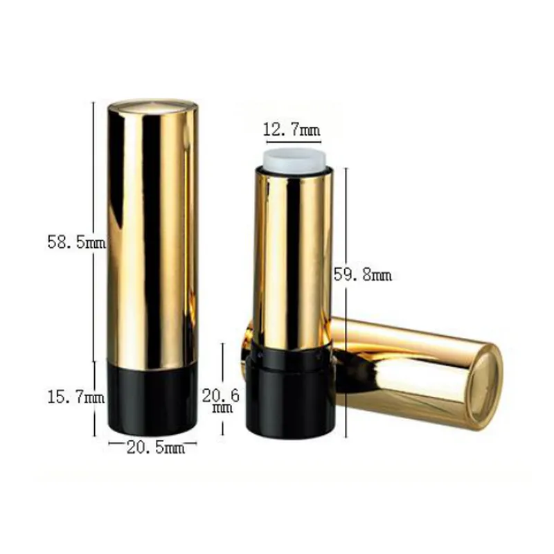 Vỏ son dưỡng vàng gương đế đen 4g – mã NXM0396