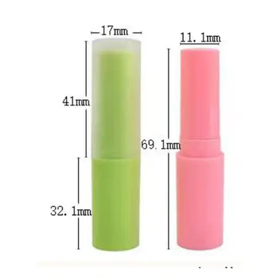 Vỏ son dưỡng xanh lá / hồng 17mm – mã NXM0416