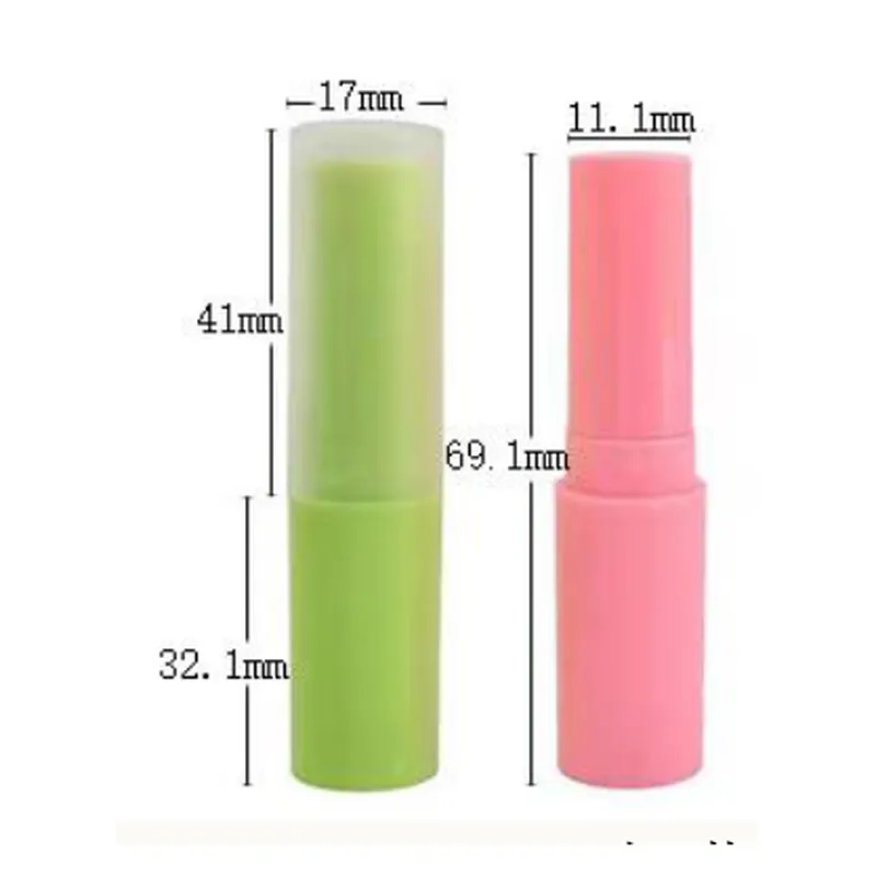 Vỏ son dưỡng xanh lá / hồng 17mm – mã NXM0416