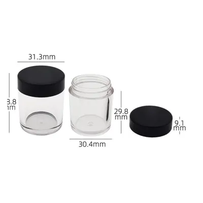 Hũ phấn phủ trụ cao nắp đen 30mm – mã NXM0496