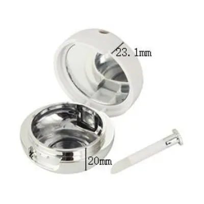 Hộp phấn mạ bạc có gương kèm cọ 23mm – mã NXM0530