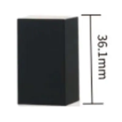 Vỏ son thỏi vuông đen ống bạc 36mm – ảnh 2