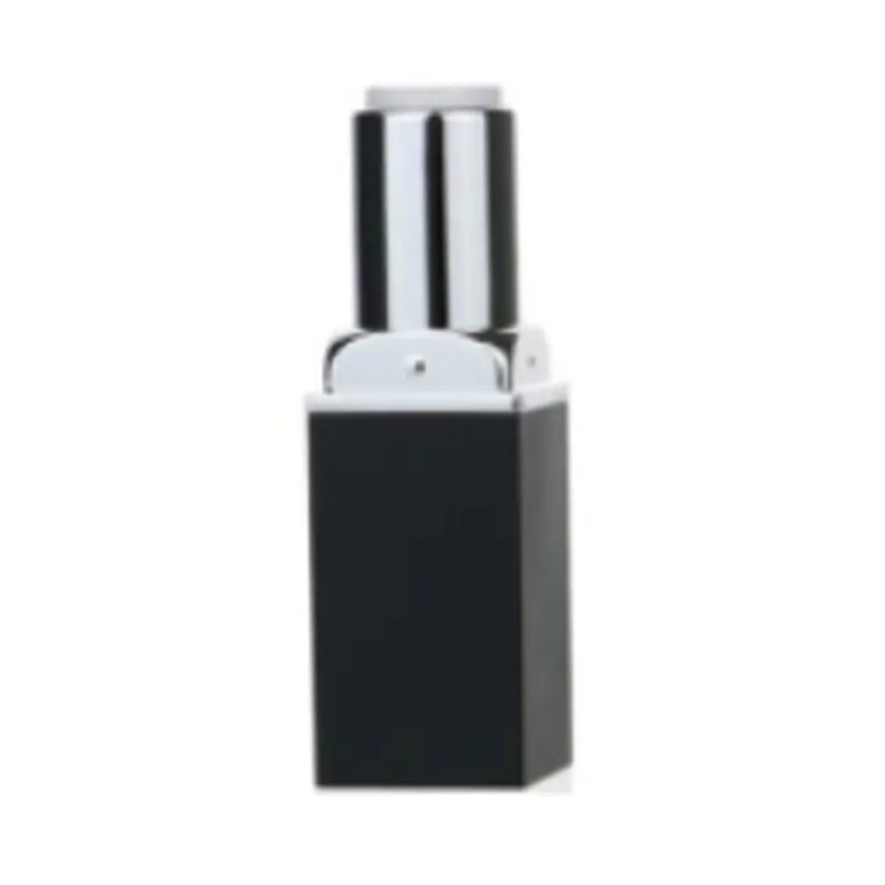 Vỏ son thỏi vuông đen ống bạc 36mm – mã NXM0587